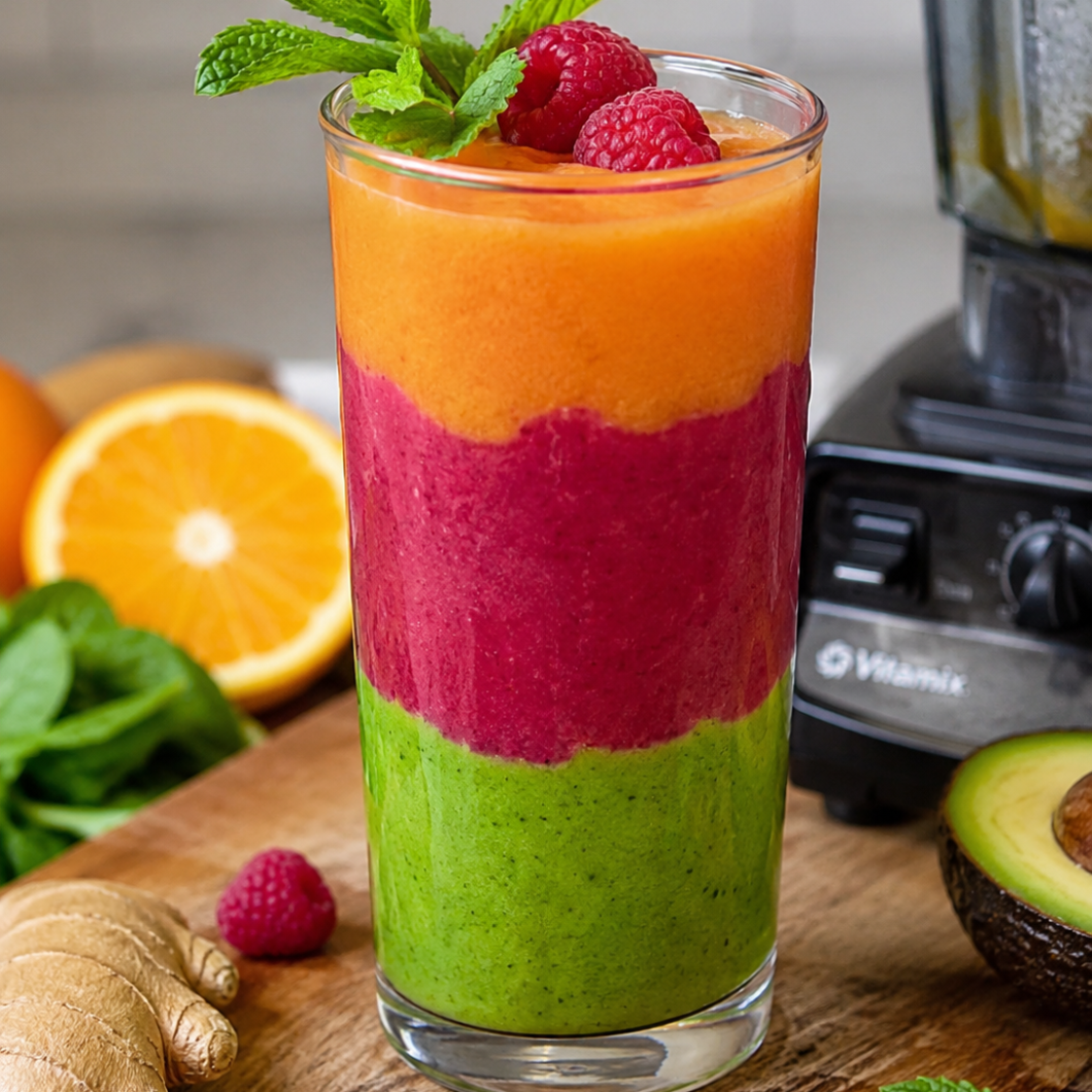 Healthy Tutti Frutti & Veggie Smoothie